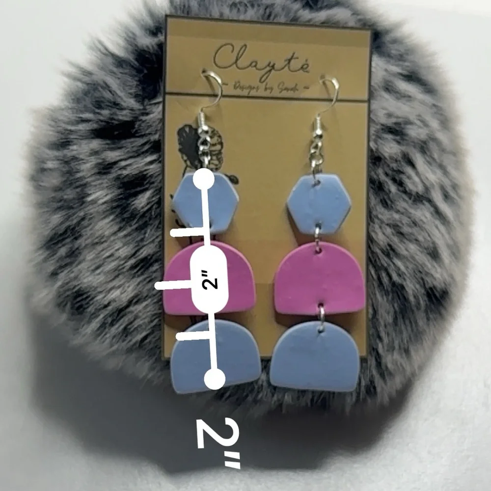 Polymer clay earrings 💕